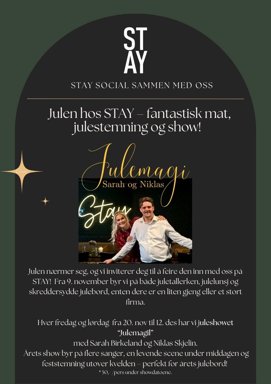 Julemagi med Sarah Birkeland og Niklas Skjelin på STAY